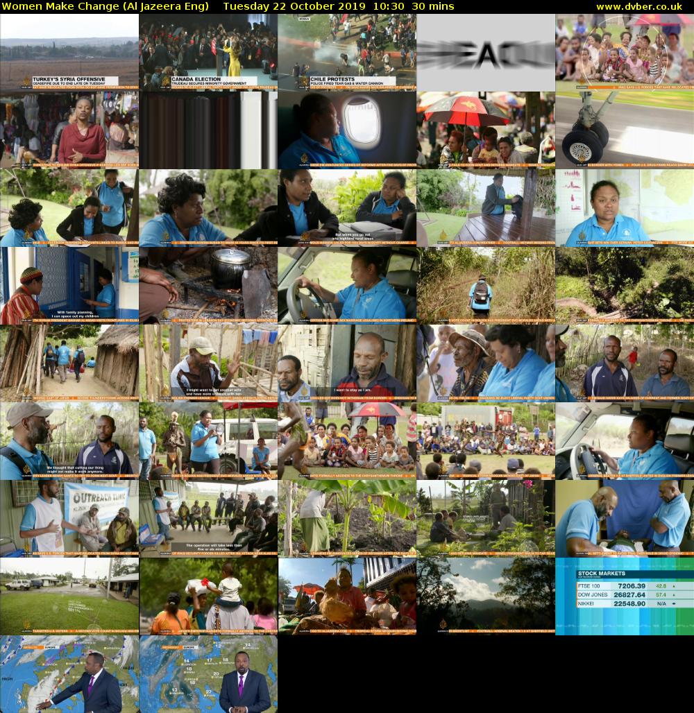 Women Make Change (Al Jazeera Eng) Tuesday 22 October 2019 10:30 - 11:00