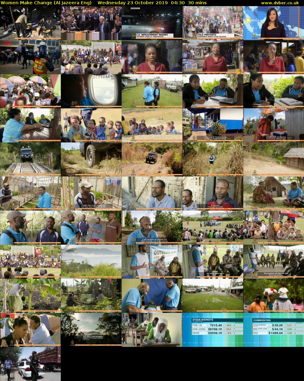 Women Make Change (Al Jazeera Eng) Wednesday 23 October 2019 04:30 - 05:00