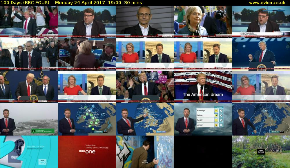 100 Days (BBC FOUR) Monday 24 April 2017 19:00 - 19:30
