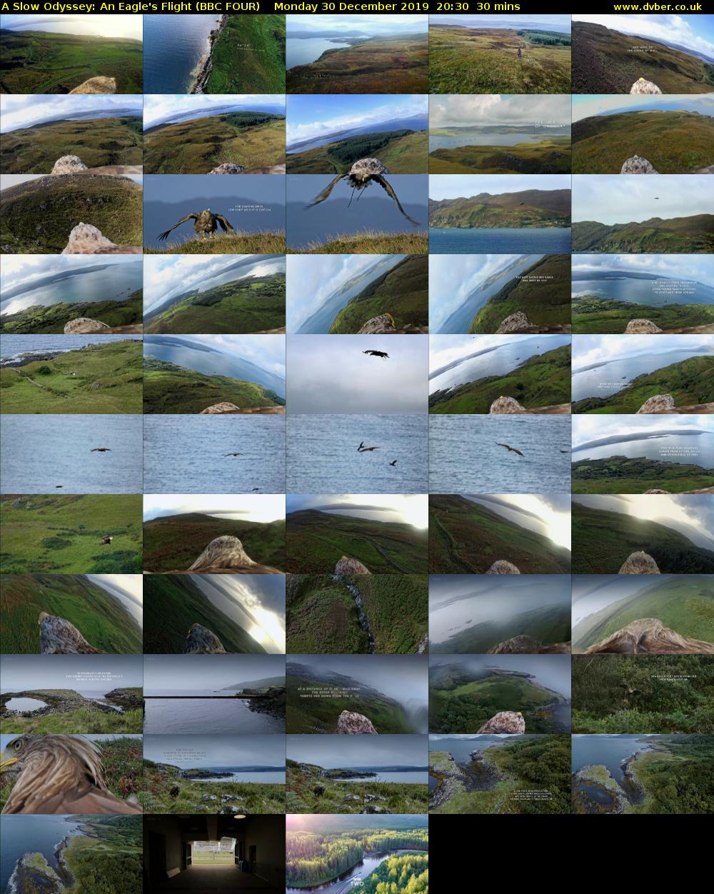 A Slow Odyssey: An Eagle's Flight (BBC FOUR) Monday 30 December 2019 20:30 - 21:00