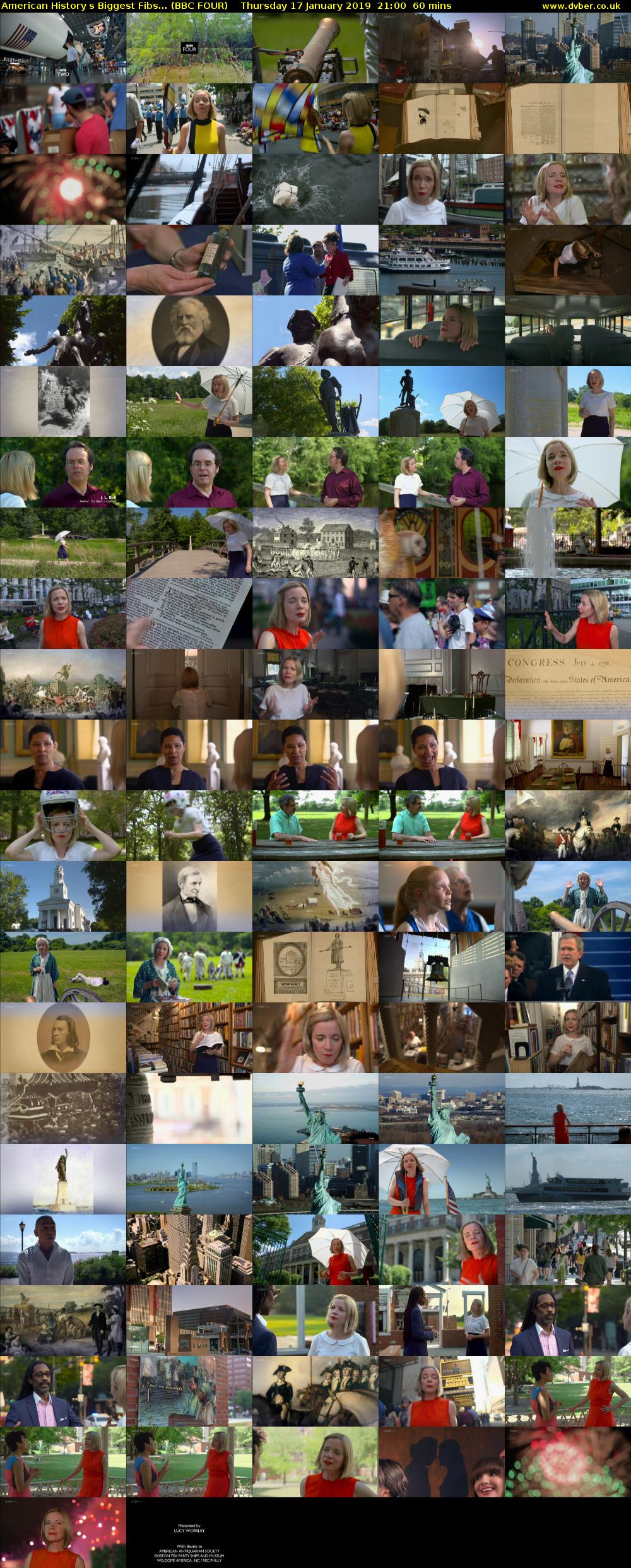 American Historys Biggest Fibs... (BBC FOUR) Thursday 17 January 2019 21:00 - 22:00