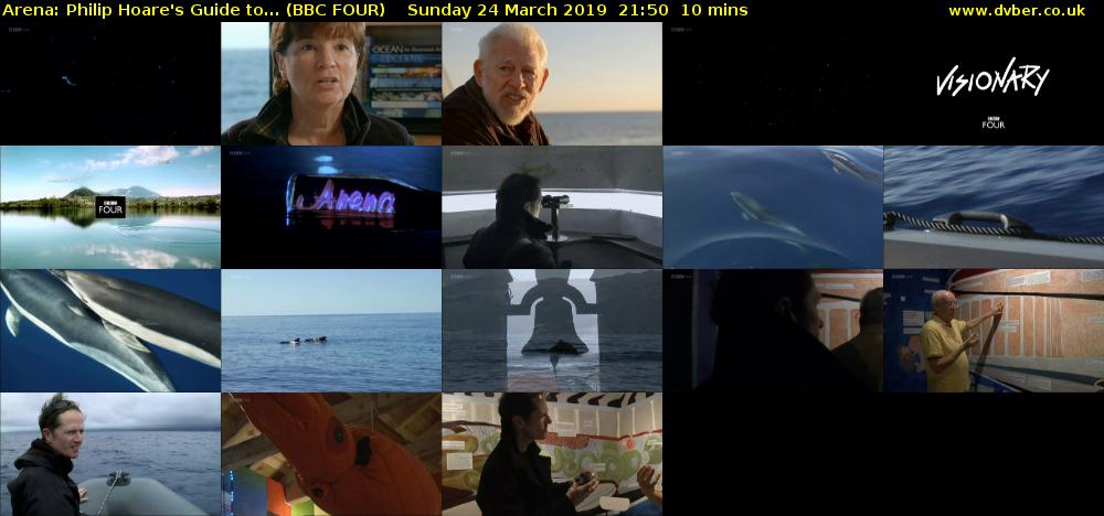 Arena: Philip Hoare's Guide to... (BBC FOUR) Sunday 24 March 2019 21:50 - 22:00