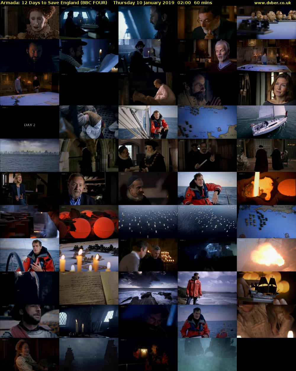 Armada: 12 Days to Save England (BBC FOUR) Thursday 10 January 2019 02:00 - 03:00