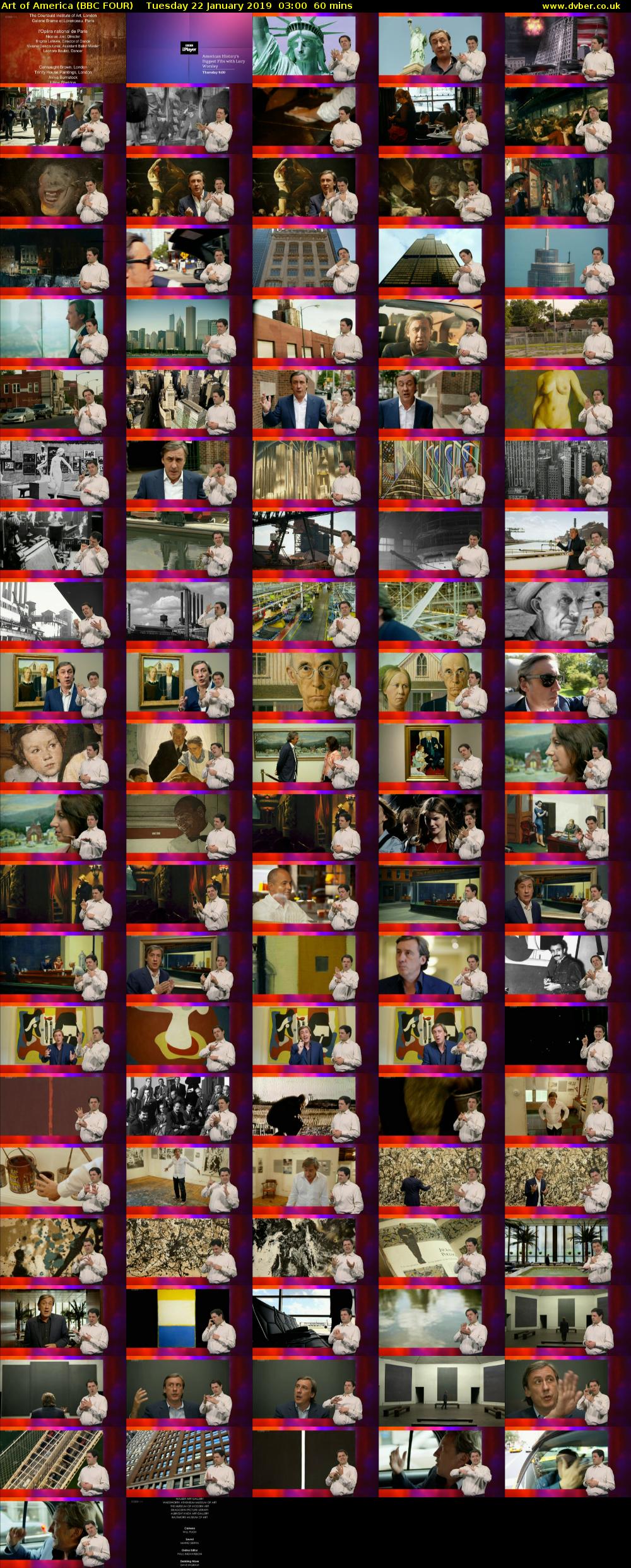 Art of America (BBC FOUR) Tuesday 22 January 2019 03:00 - 04:00