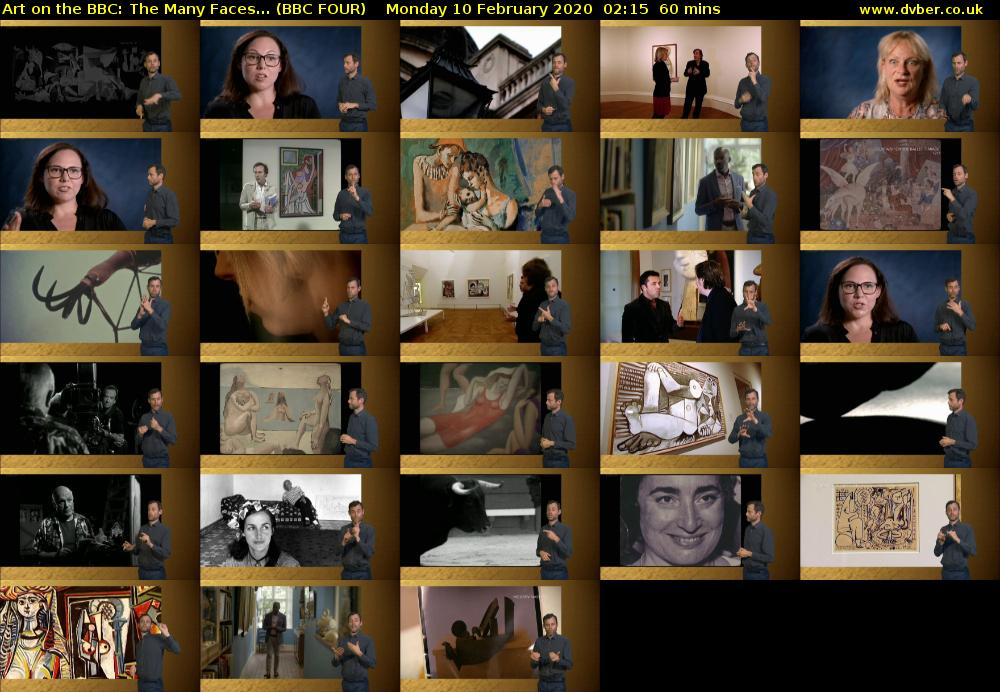 Art on the BBC: The Many Faces... (BBC FOUR) Monday 10 February 2020 02:15 - 03:15
