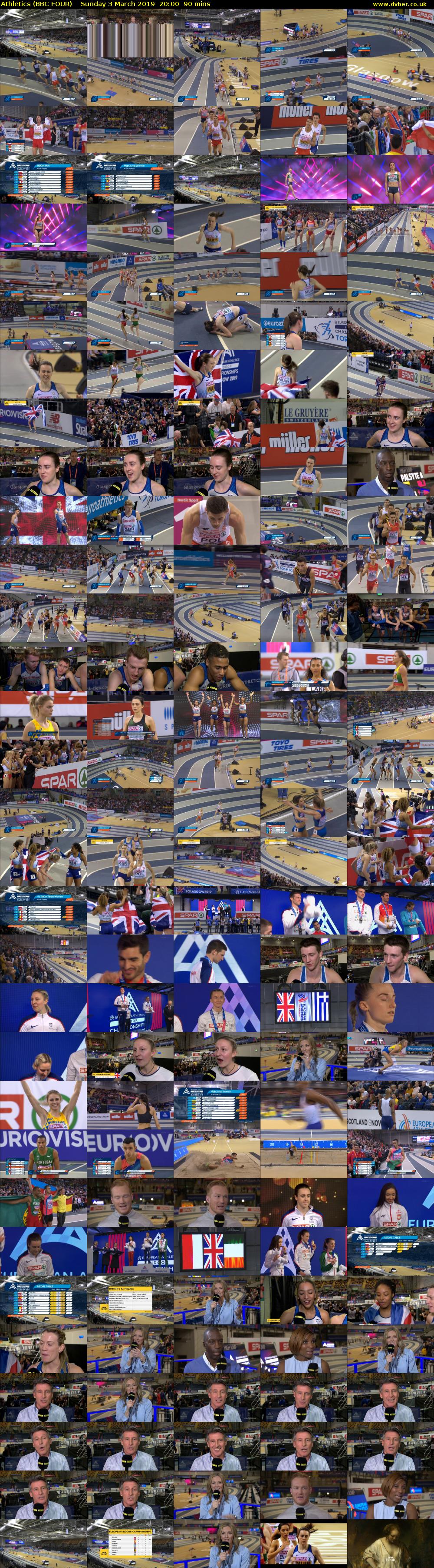 Athletics (BBC FOUR) Sunday 3 March 2019 20:00 - 21:30