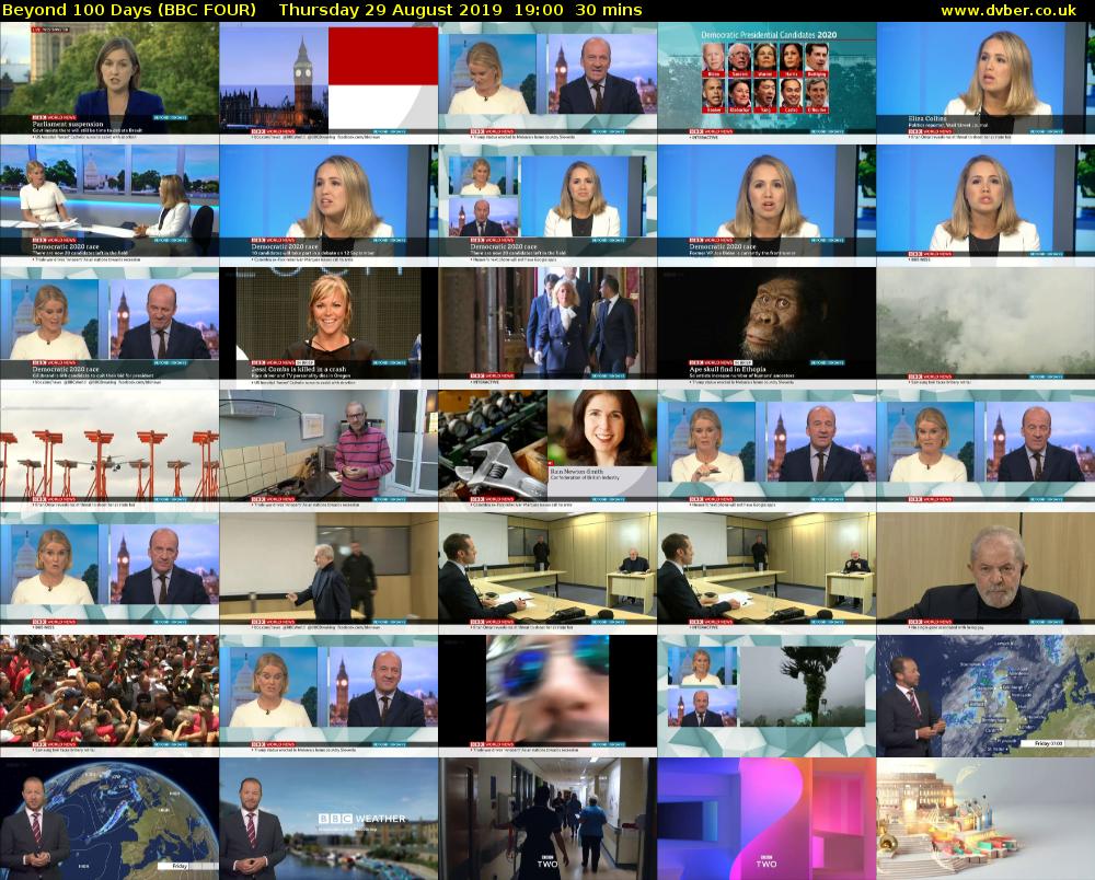 Beyond 100 Days (BBC FOUR) Thursday 29 August 2019 19:00 - 19:30