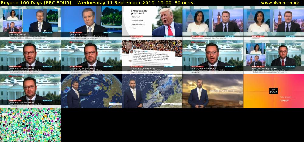 Beyond 100 Days (BBC FOUR) Wednesday 11 September 2019 19:00 - 19:30