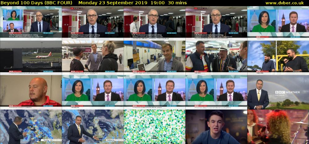Beyond 100 Days (BBC FOUR) Monday 23 September 2019 19:00 - 19:30
