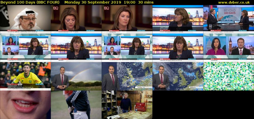 Beyond 100 Days (BBC FOUR) Monday 30 September 2019 19:00 - 19:30