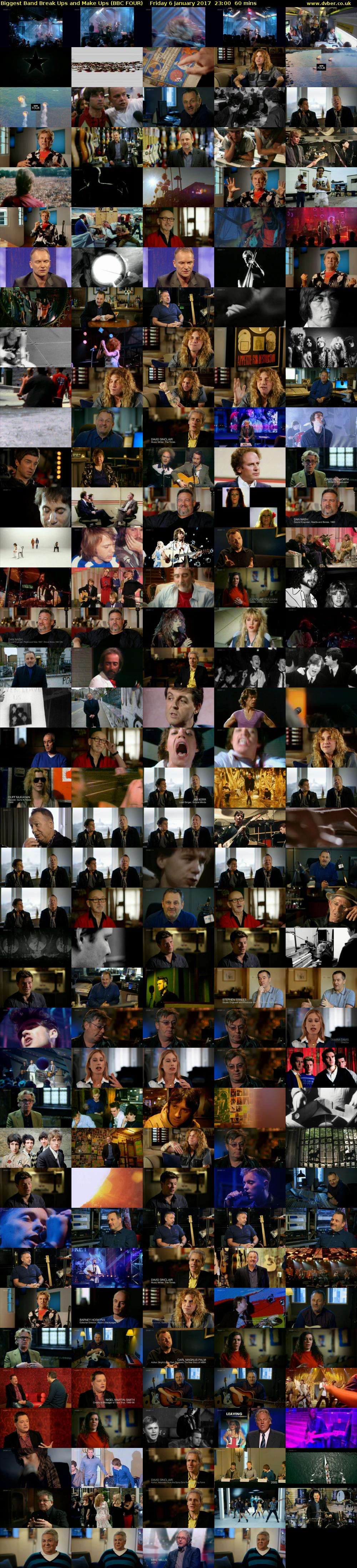 Biggest Band Break Ups and Make Ups (BBC FOUR) Friday 6 January 2017 23:00 - 00:00
