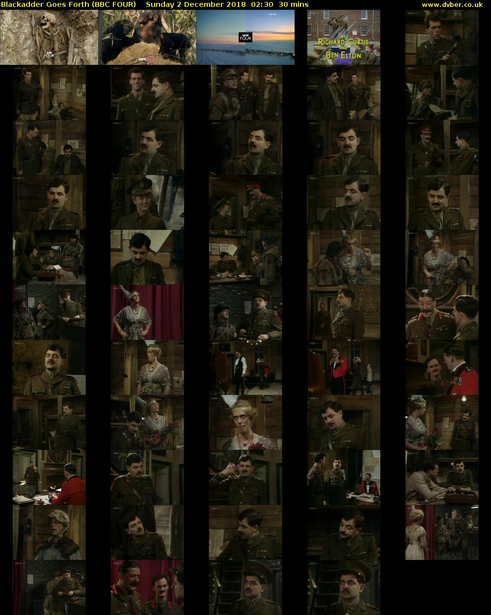 Blackadder Goes Forth (BBC FOUR) Sunday 2 December 2018 02:30 - 03:00