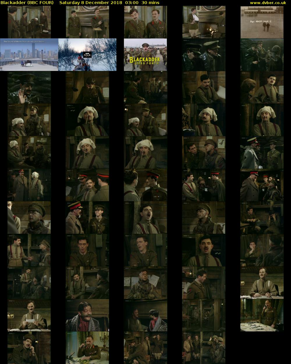Blackadder (BBC FOUR) Saturday 8 December 2018 03:00 - 03:30