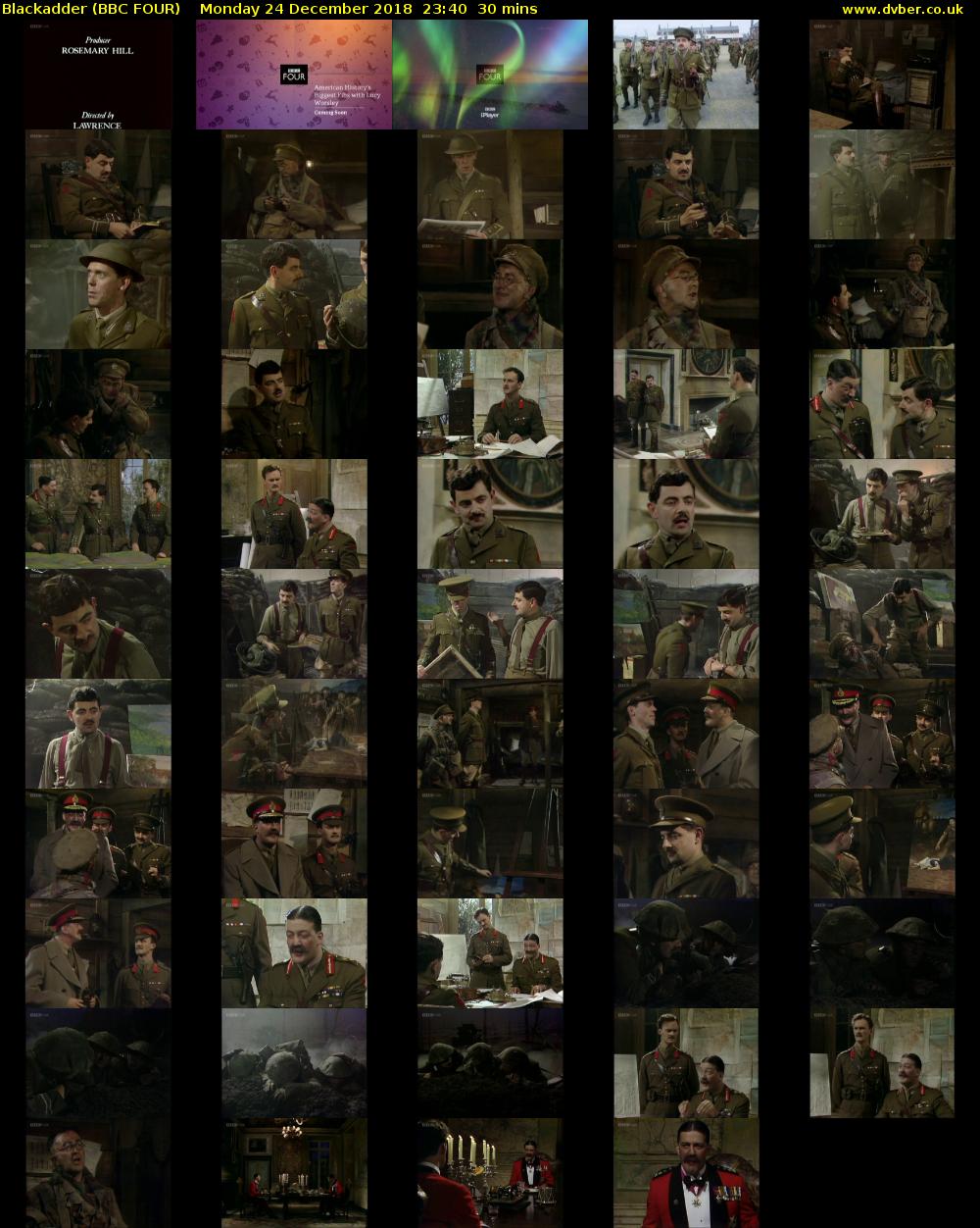 Blackadder (BBC FOUR) Monday 24 December 2018 23:40 - 00:10
