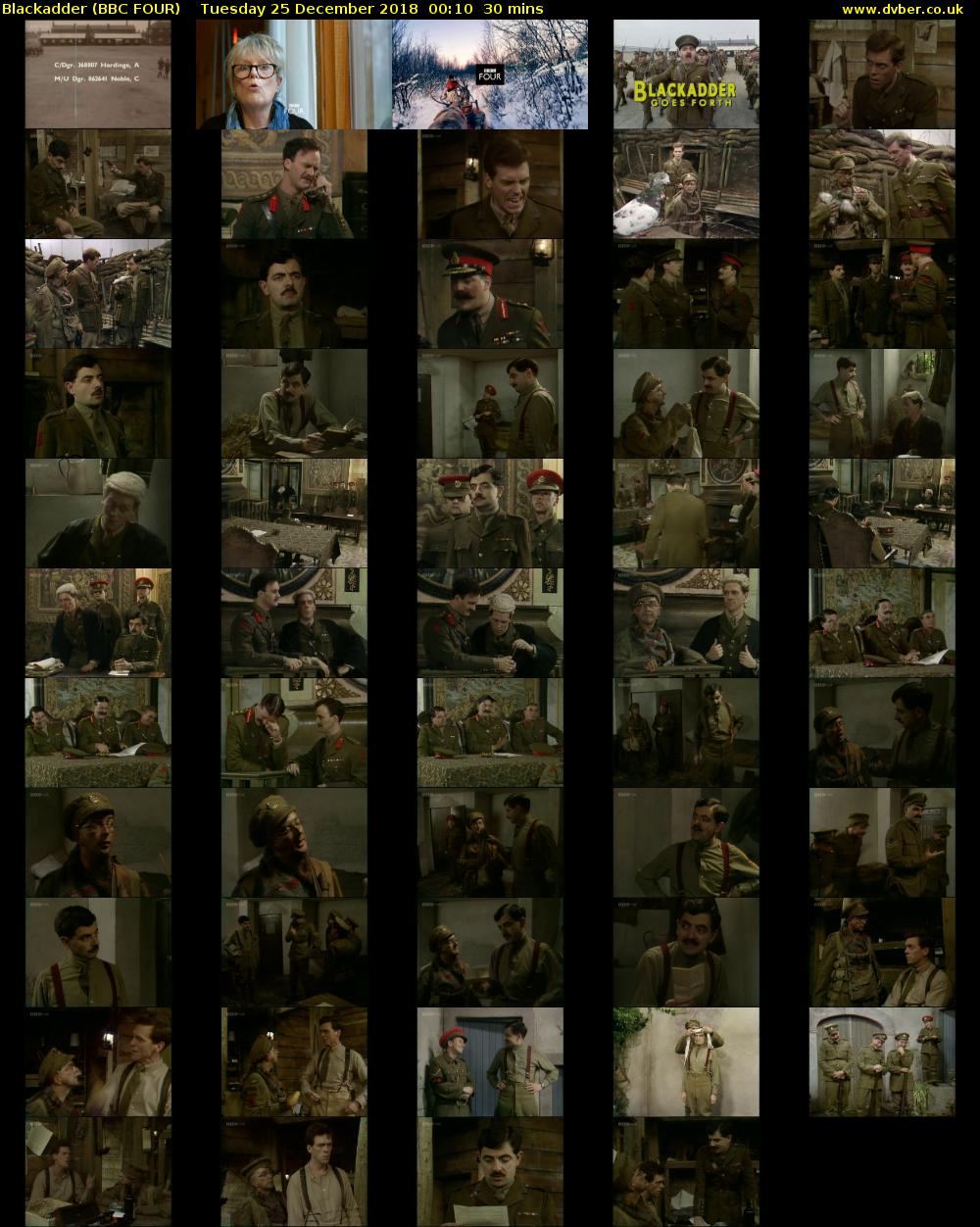 Blackadder (BBC FOUR) Tuesday 25 December 2018 00:10 - 00:40