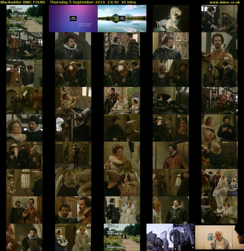 Blackadder (BBC FOUR) Thursday 5 September 2019 23:30 - 00:00