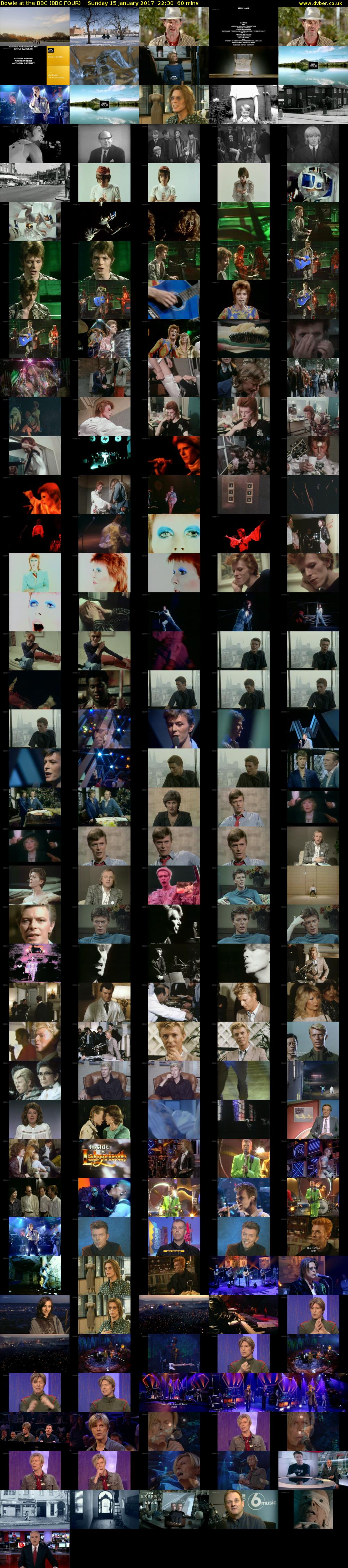 Bowie at the BBC (BBC FOUR) Sunday 15 January 2017 22:30 - 23:30