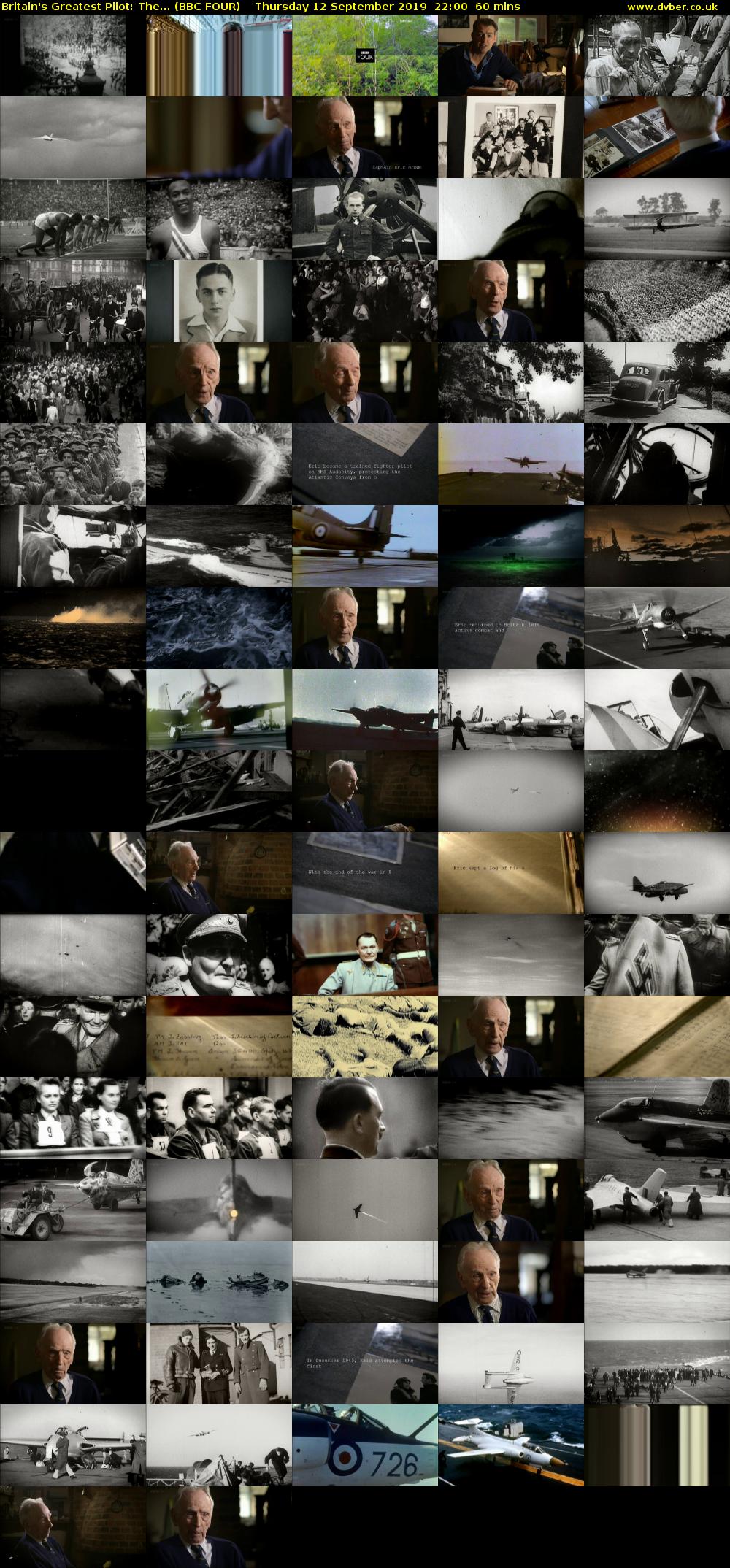 Britain's Greatest Pilot: The... (BBC FOUR) Thursday 12 September 2019 22:00 - 23:00