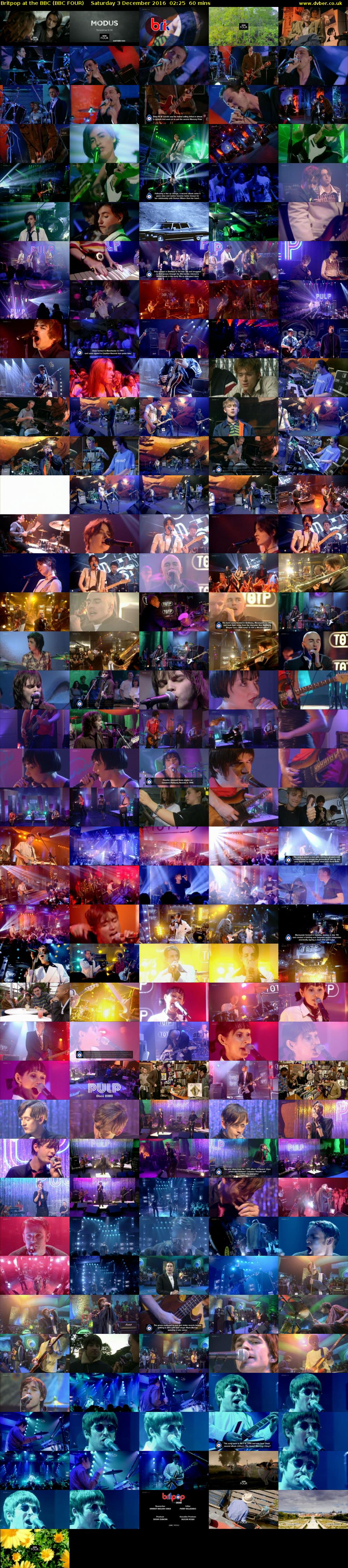 Britpop at the BBC (BBC FOUR) Saturday 3 December 2016 02:25 - 03:25
