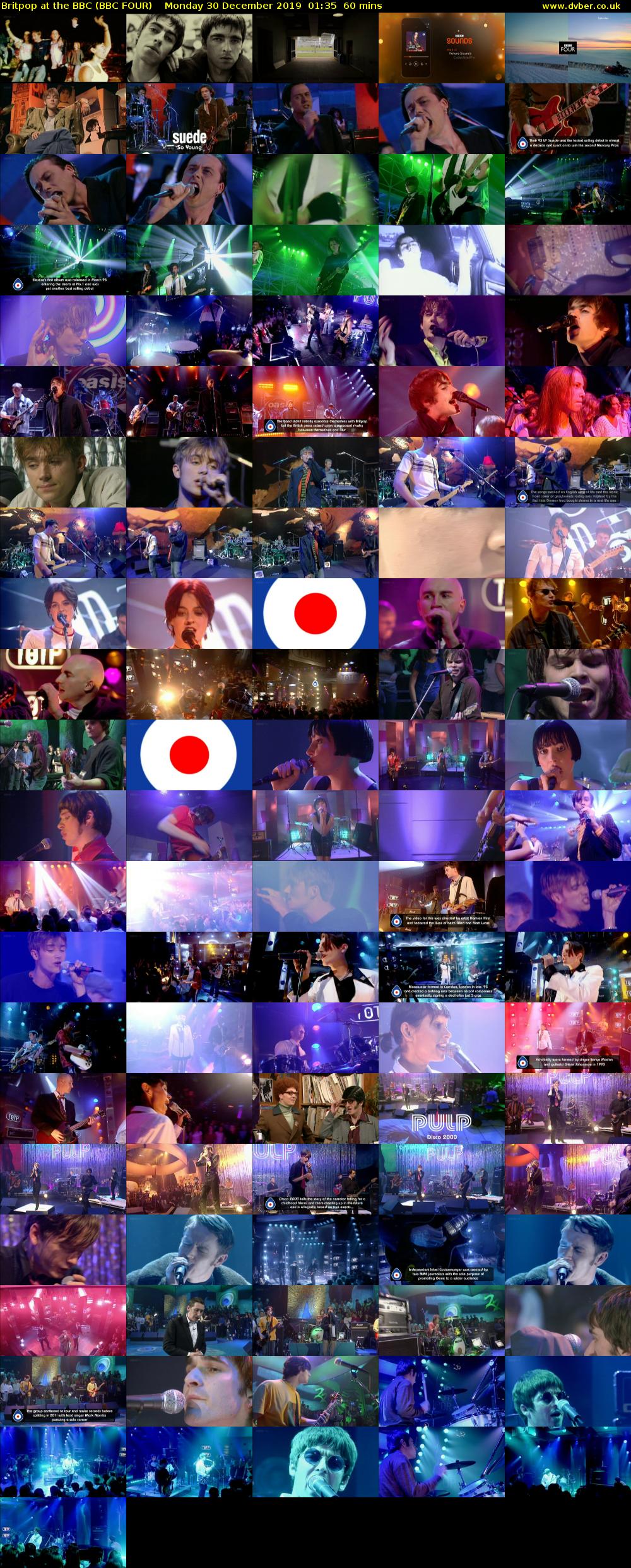 Britpop at the BBC (BBC FOUR) Monday 30 December 2019 01:35 - 02:35