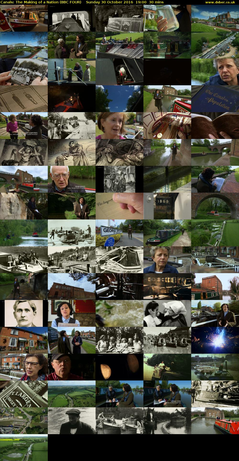 Canals: The Making of a Nation (BBC FOUR) Sunday 30 October 2016 19:00 - 19:30