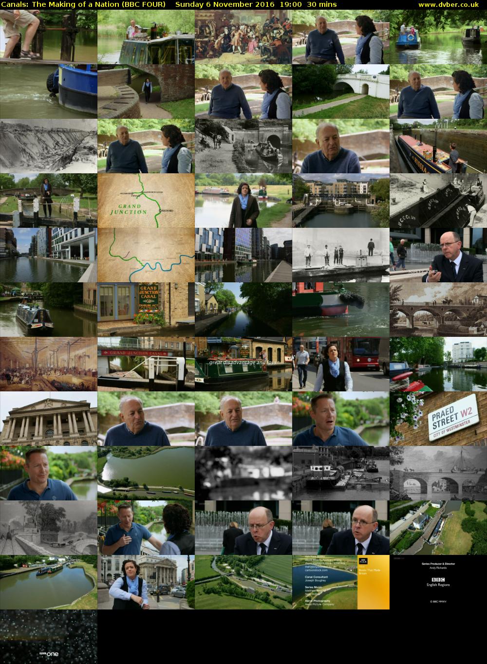 Canals: The Making of a Nation (BBC FOUR) Sunday 6 November 2016 19:00 - 19:30