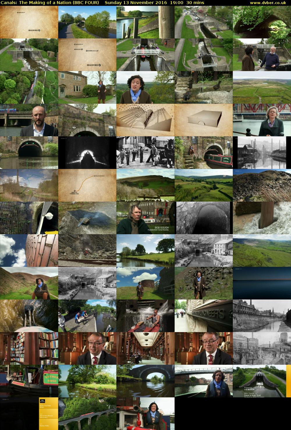 Canals: The Making of a Nation (BBC FOUR) Sunday 13 November 2016 19:00 - 19:30