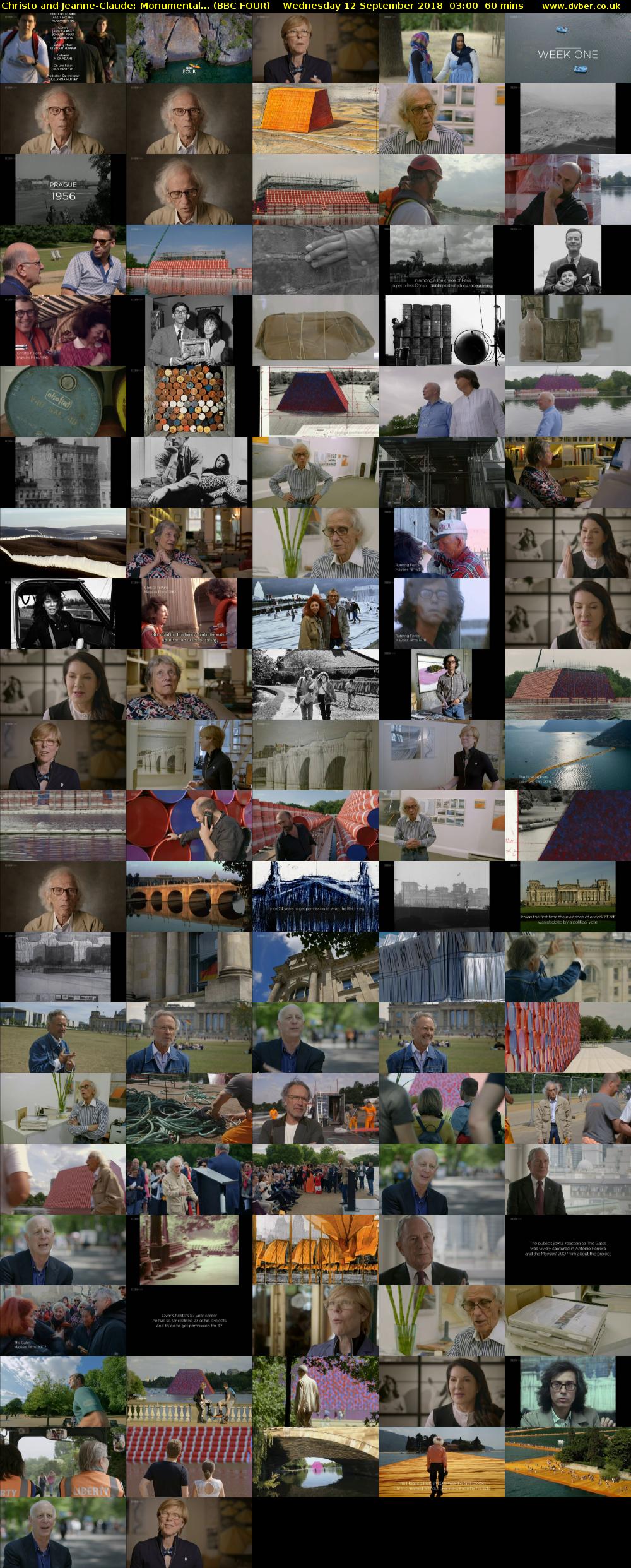 Christo and Jeanne-Claude: Monumental... (BBC FOUR) Wednesday 12 September 2018 03:00 - 04:00