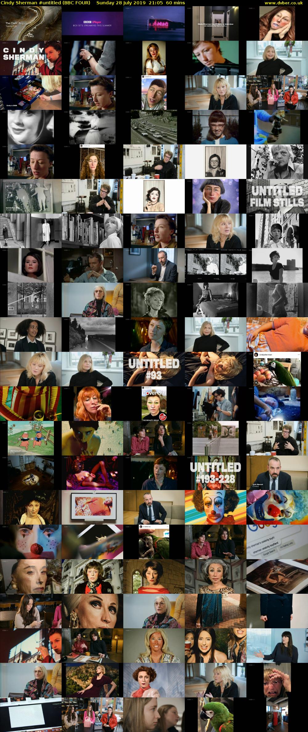 Cindy Sherman #untitled (BBC FOUR) Sunday 28 July 2019 21:05 - 22:05