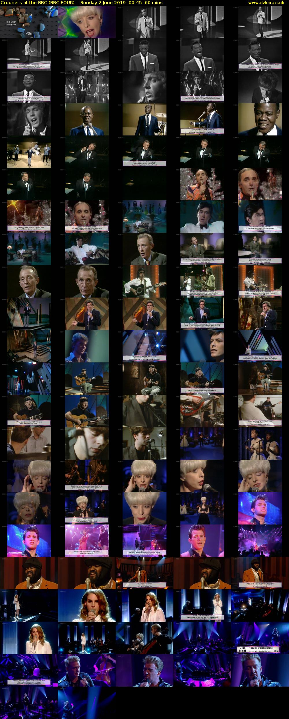 Crooners at the BBC (BBC FOUR) Sunday 2 June 2019 00:45 - 01:45