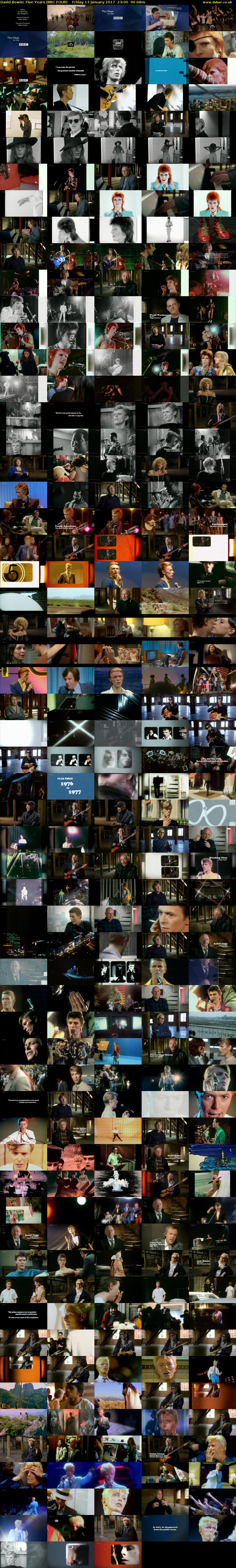 David Bowie: Five Years (BBC FOUR) Friday 13 January 2017 23:00 - 00:30