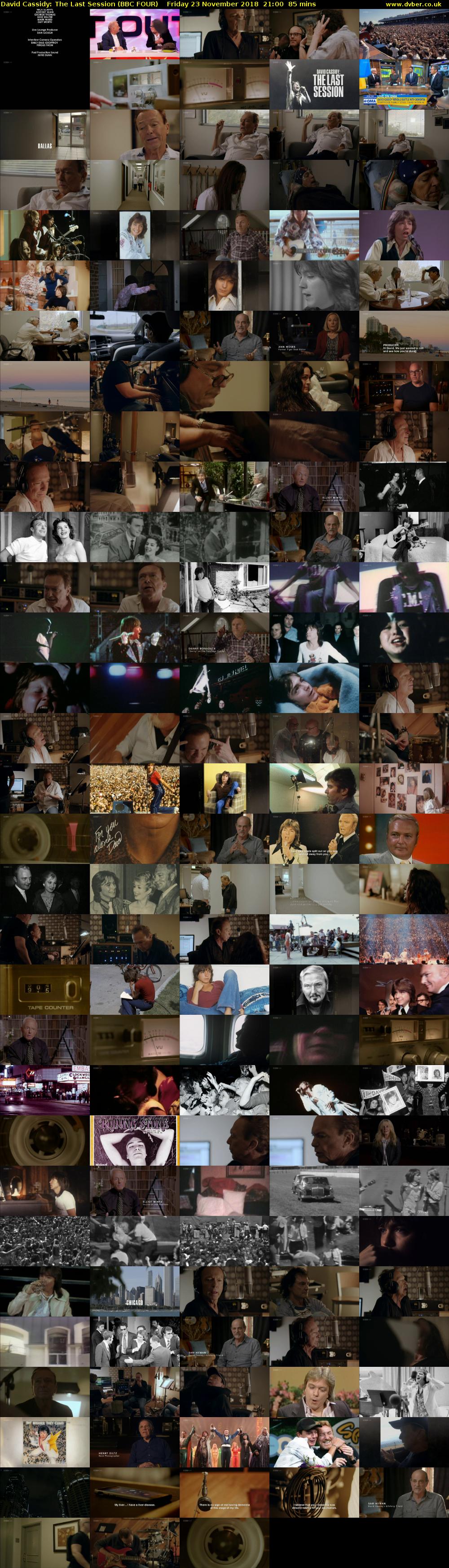 David Cassidy: The Last Session (BBC FOUR) Friday 23 November 2018 21:00 - 22:25