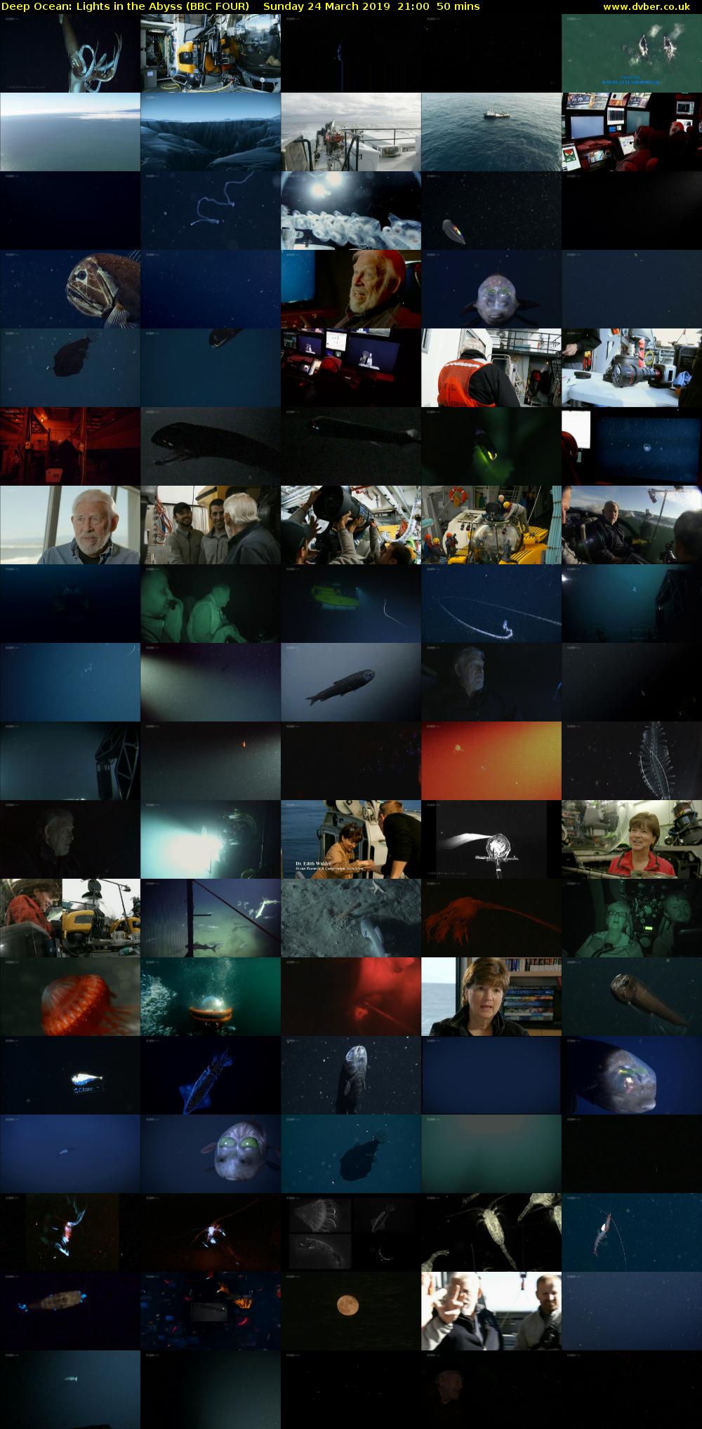 Deep Ocean: Lights in the Abyss (BBC FOUR) Sunday 24 March 2019 21:00 - 21:50