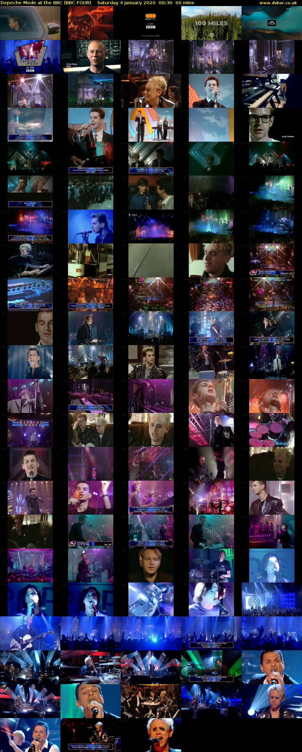 Depeche Mode at the BBC (BBC FOUR) Saturday 4 January 2020 00:30 - 01:30