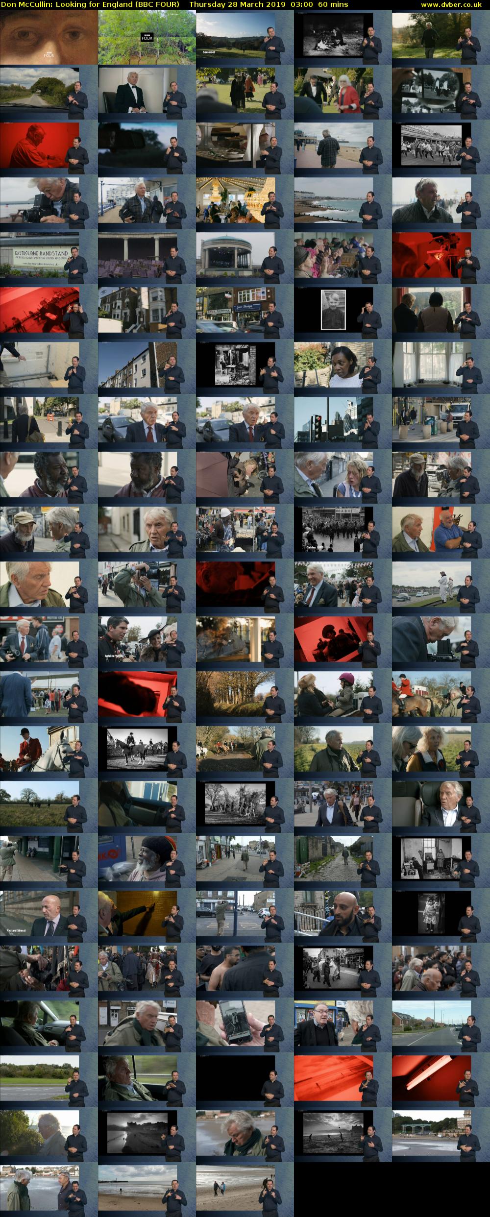 Don McCullin: Looking for England (BBC FOUR) Thursday 28 March 2019 03:00 - 04:00