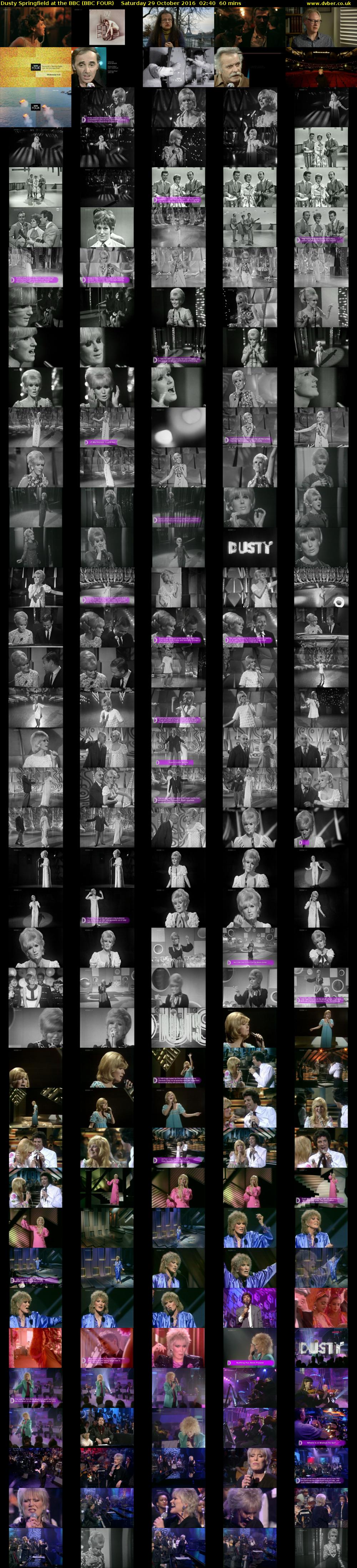 Dusty Springfield at the BBC (BBC FOUR) Saturday 29 October 2016 02:40 - 03:40