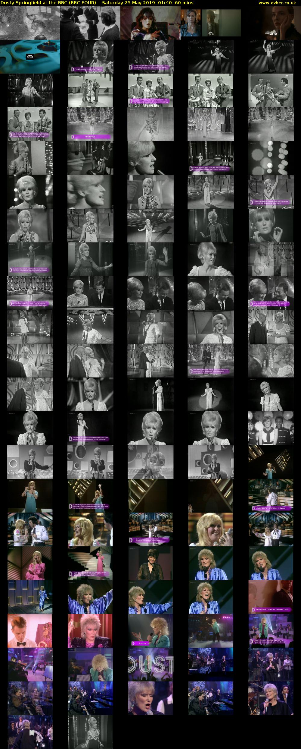 Dusty Springfield at the BBC (BBC FOUR) Saturday 25 May 2019 01:40 - 02:40