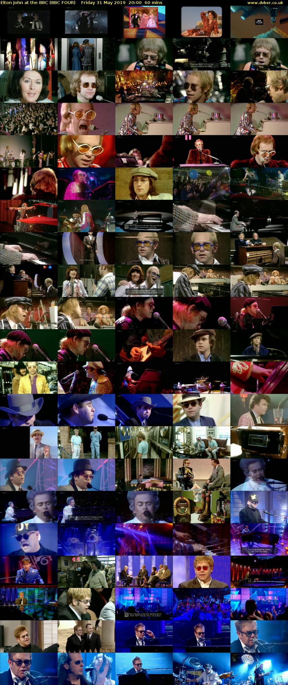 Elton John at the BBC (BBC FOUR) Friday 31 May 2019 20:00 - 21:00