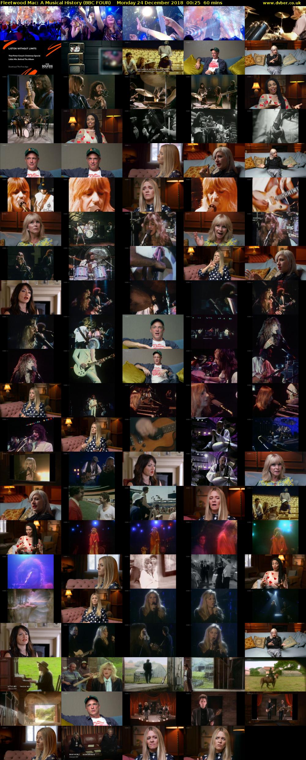 Fleetwood Mac: A Musical History (BBC FOUR) Monday 24 December 2018 00:25 - 01:25