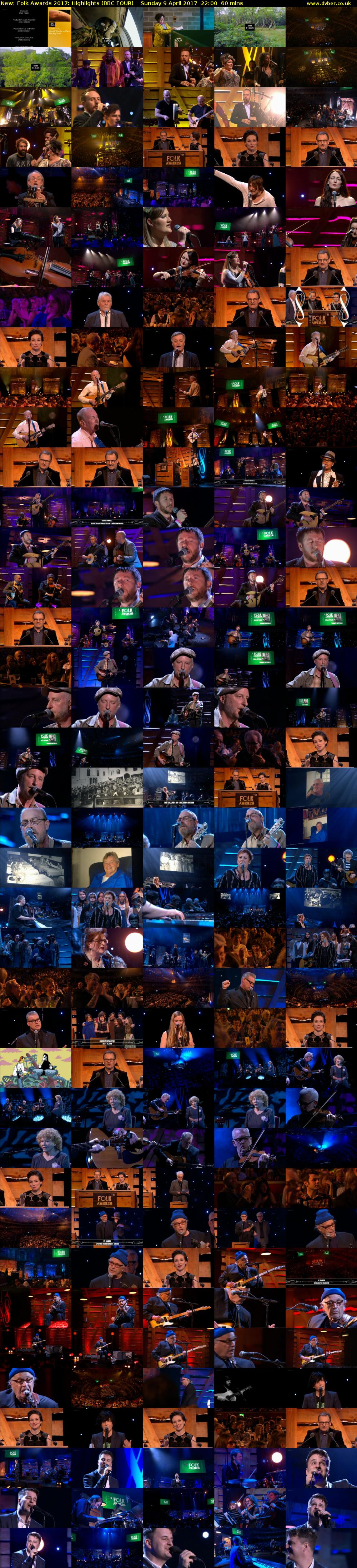 Folk Awards 2017: Highlights (BBC FOUR) Sunday 9 April 2017 22:00 - 23:00