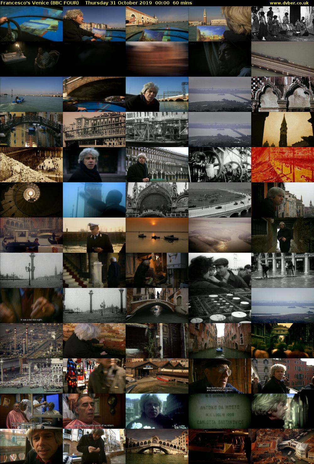 Francesco's Venice (BBC FOUR) Thursday 31 October 2019 00:00 - 01:00