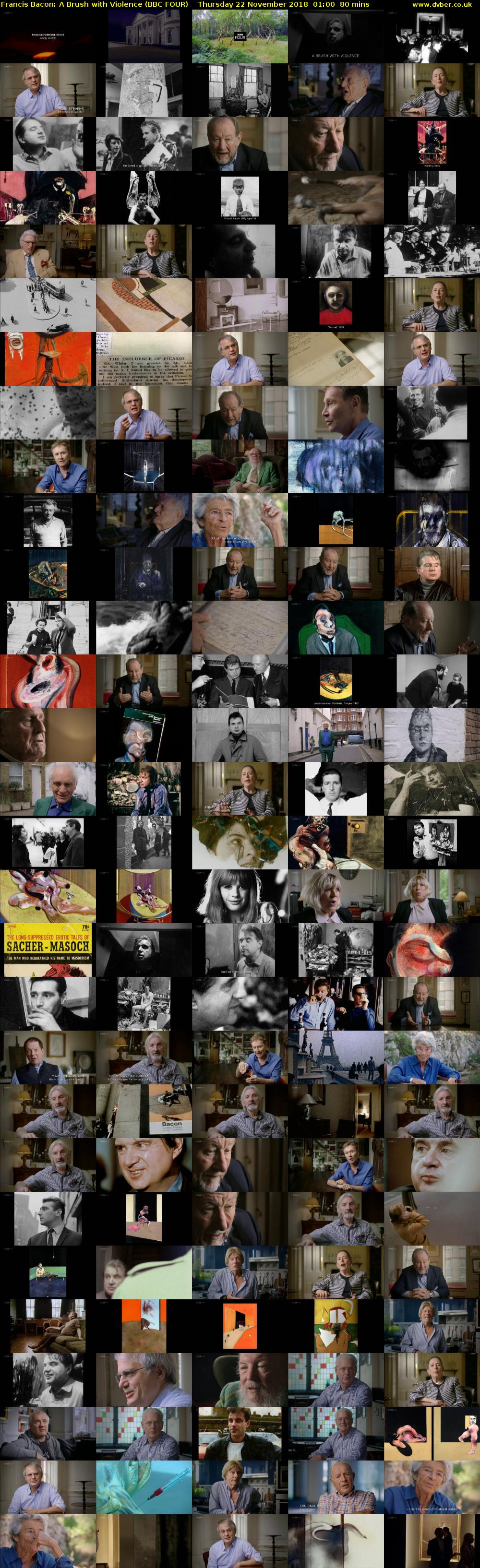 Francis Bacon: A Brush with Violence (BBC FOUR) Thursday 22 November 2018 01:00 - 02:20