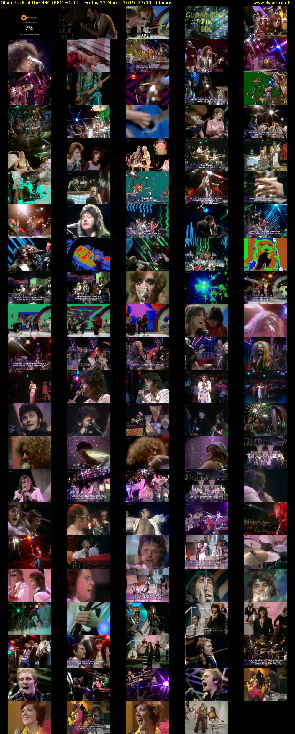 Glam Rock at the BBC (BBC FOUR) Friday 22 March 2019 23:00 - 00:00