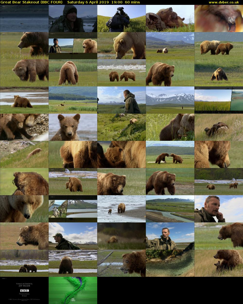 Great Bear Stakeout (BBC FOUR) Saturday 6 April 2019 19:00 - 20:00