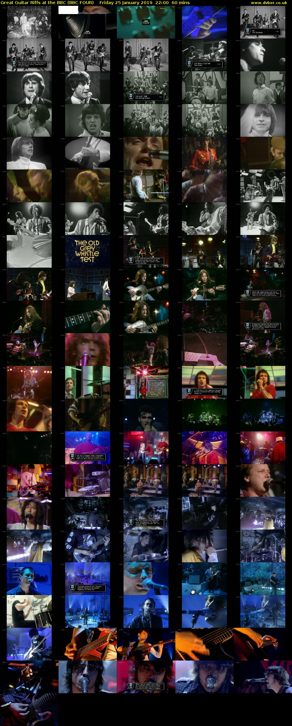 Great Guitar Riffs at the BBC (BBC FOUR) Friday 25 January 2019 22:00 - 23:00