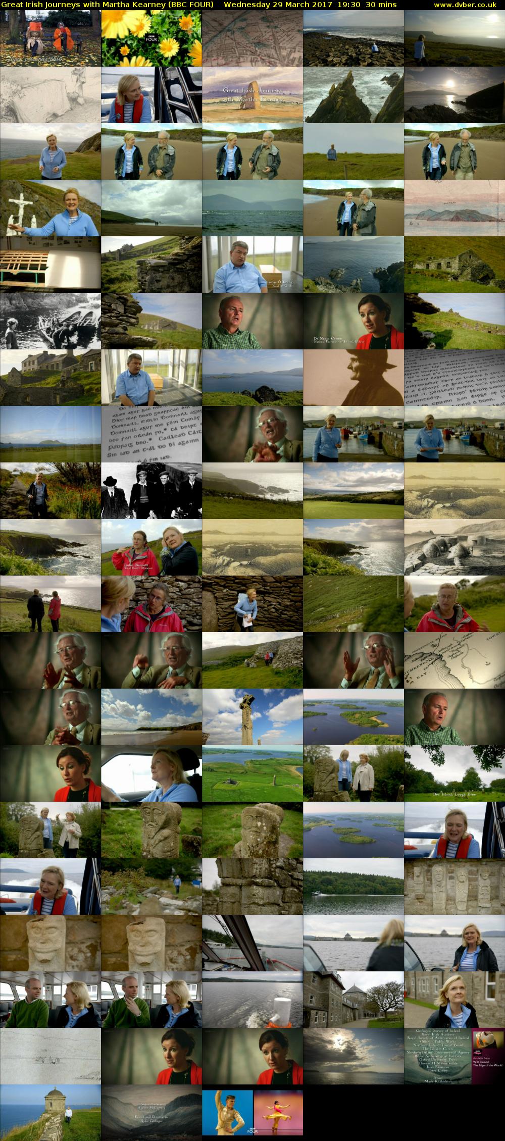 Great Irish Journeys with Martha Kearney (BBC FOUR) Wednesday 29 March 2017 19:30 - 20:00