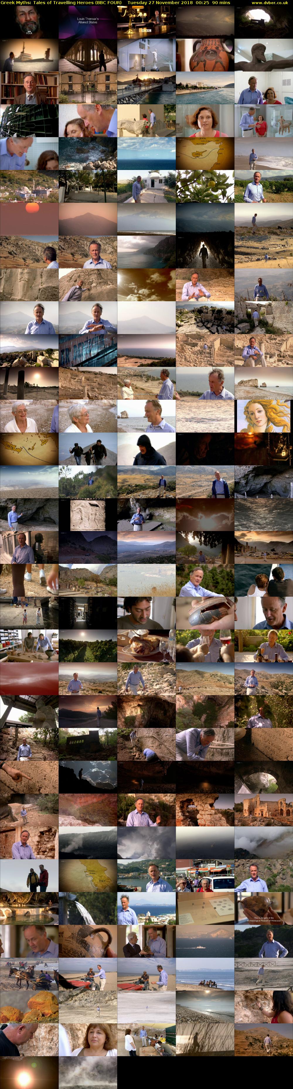 Greek Myths: Tales of Travelling Heroes (BBC FOUR) Tuesday 27 November 2018 00:25 - 01:55