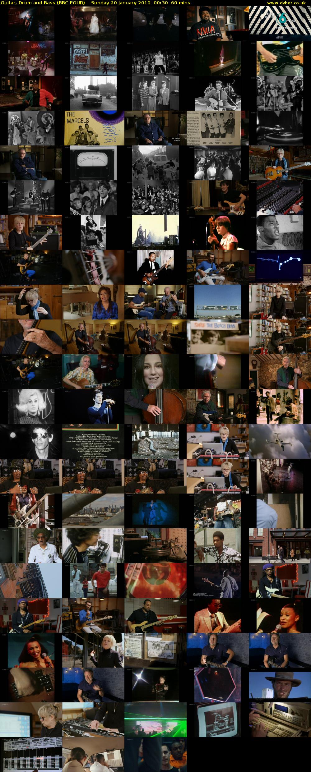 Guitar, Drum and Bass (BBC FOUR) Sunday 20 January 2019 00:30 - 01:30