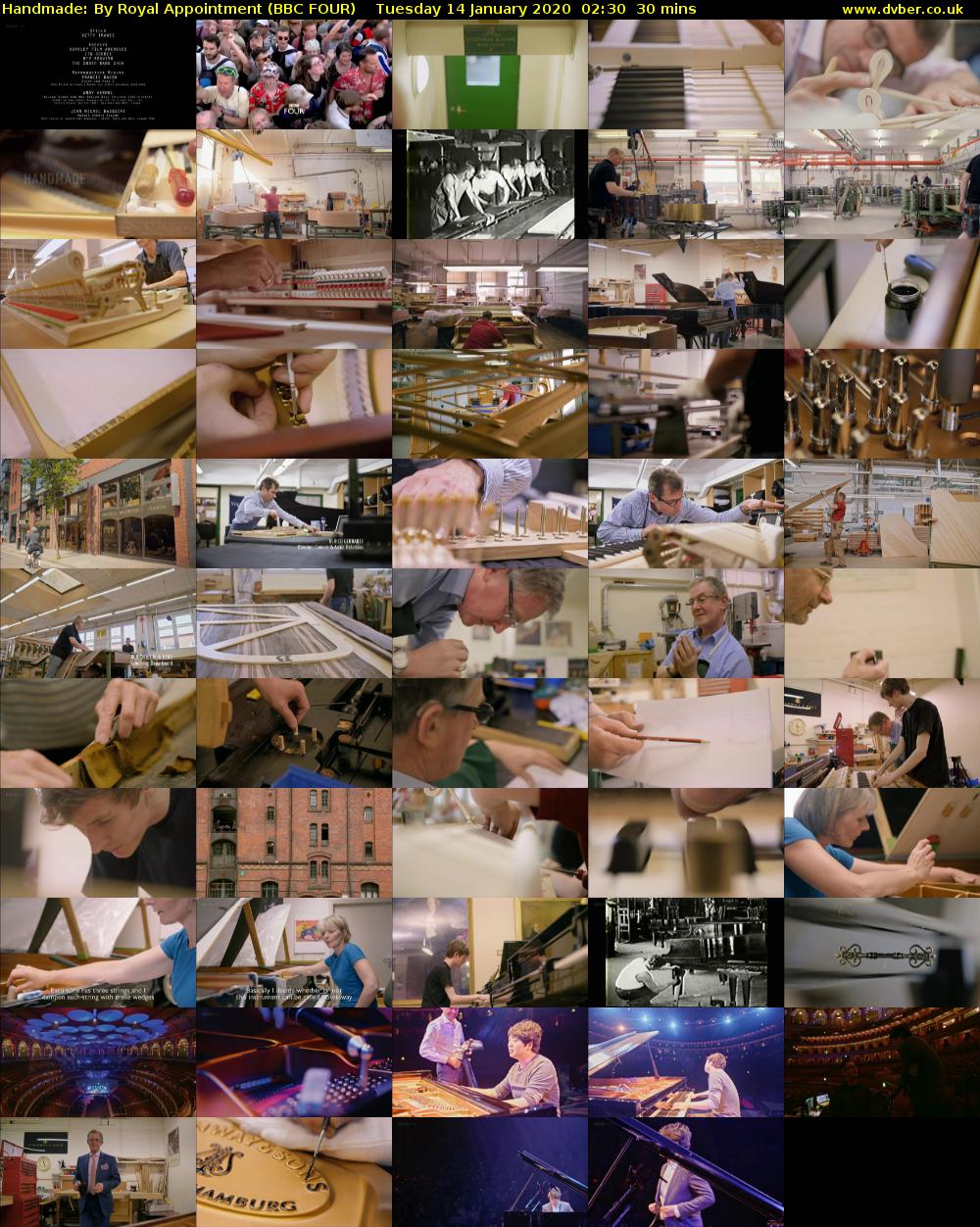 Handmade: By Royal Appointment (BBC FOUR) Tuesday 14 January 2020 02:30 - 03:00