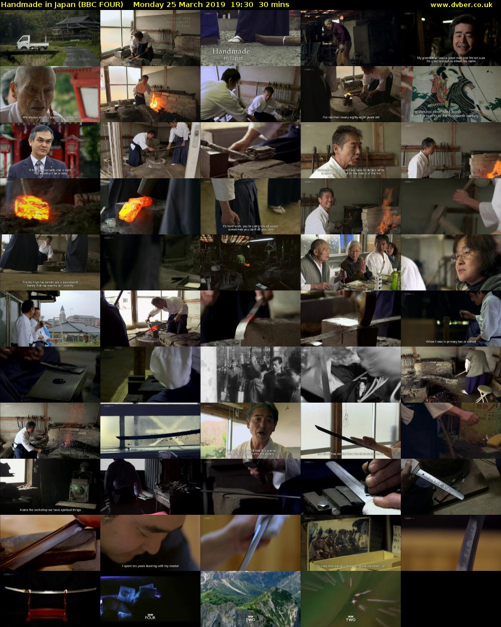 Handmade in Japan (BBC FOUR) Monday 25 March 2019 19:30 - 20:00